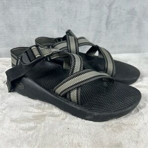 Chaco Mens Z1 Adjustable Straps Classic Split Gray Black Sandals Size 8